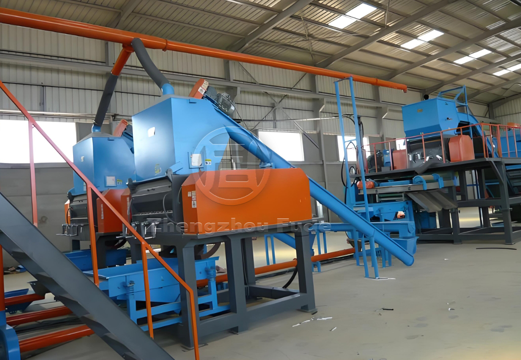 Large scale metal shredding production line