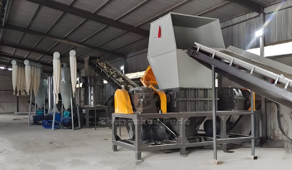 Large shredder production line