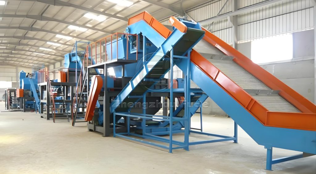 Large scale metal shredding production line