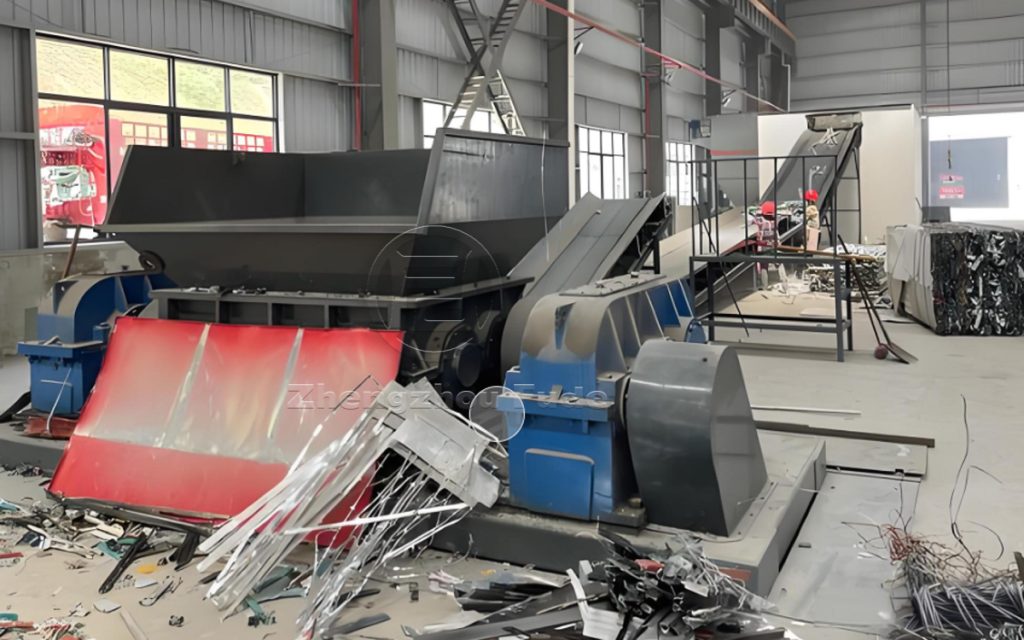 Large shredder production line