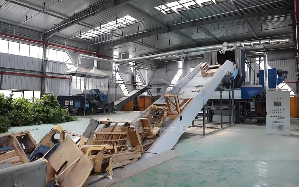 Large shredder production line