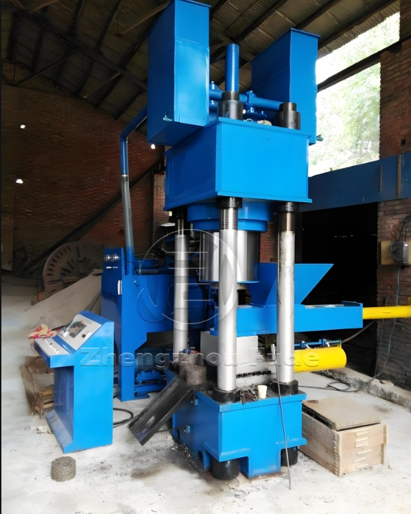 Vertical metal cake press